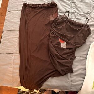 2 piece shirt and skirt set